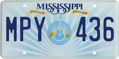 MS license plate MPY436