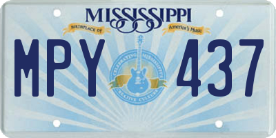 MS license plate MPY437
