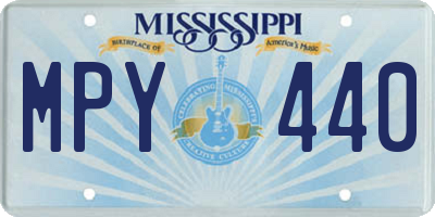 MS license plate MPY440