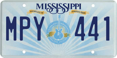 MS license plate MPY441