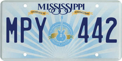 MS license plate MPY442