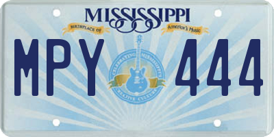 MS license plate MPY444
