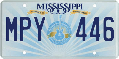 MS license plate MPY446