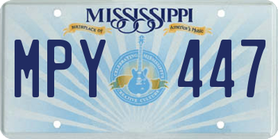 MS license plate MPY447