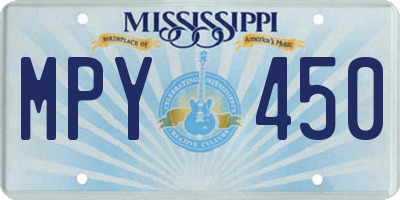 MS license plate MPY450