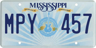 MS license plate MPY457