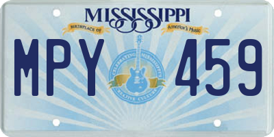 MS license plate MPY459