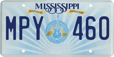 MS license plate MPY460