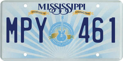 MS license plate MPY461