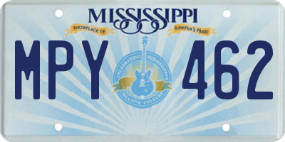 MS license plate MPY462