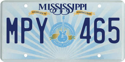 MS license plate MPY465