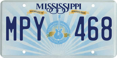 MS license plate MPY468