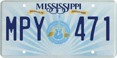 MS license plate MPY471