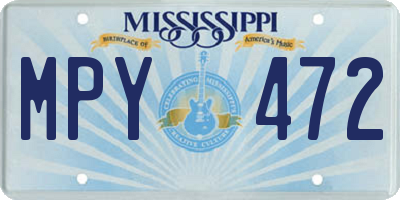 MS license plate MPY472