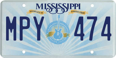 MS license plate MPY474