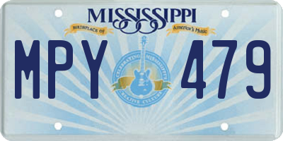 MS license plate MPY479