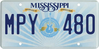 MS license plate MPY480