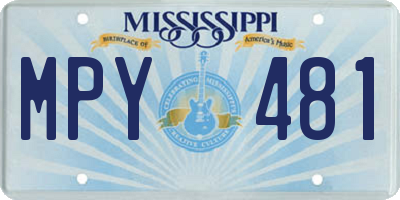 MS license plate MPY481