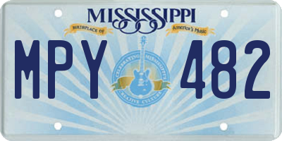 MS license plate MPY482
