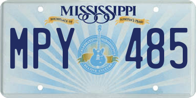 MS license plate MPY485