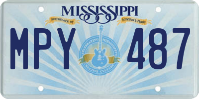 MS license plate MPY487