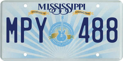 MS license plate MPY488