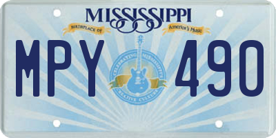 MS license plate MPY490