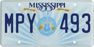 MS license plate MPY493