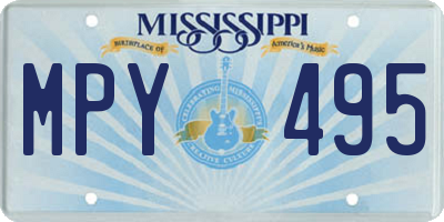 MS license plate MPY495