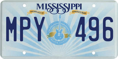 MS license plate MPY496
