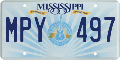 MS license plate MPY497