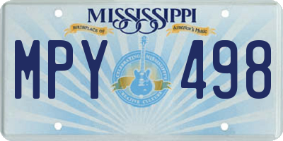 MS license plate MPY498