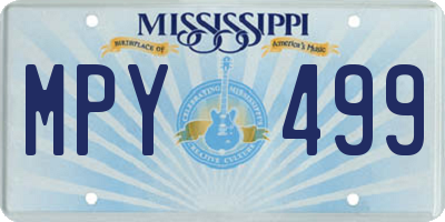 MS license plate MPY499