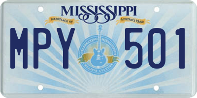 MS license plate MPY501
