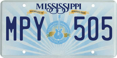MS license plate MPY505