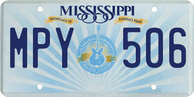 MS license plate MPY506