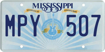 MS license plate MPY507
