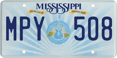 MS license plate MPY508