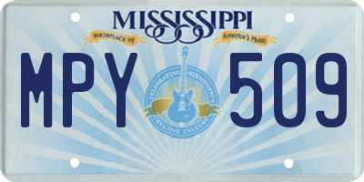 MS license plate MPY509