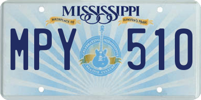MS license plate MPY510