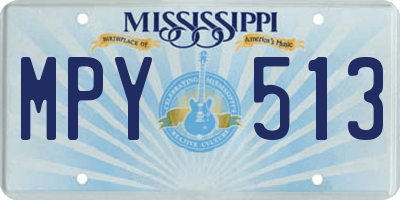 MS license plate MPY513