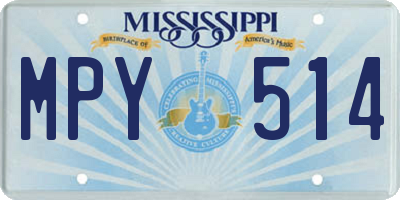MS license plate MPY514