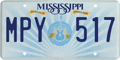 MS license plate MPY517