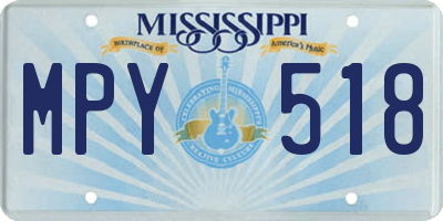 MS license plate MPY518