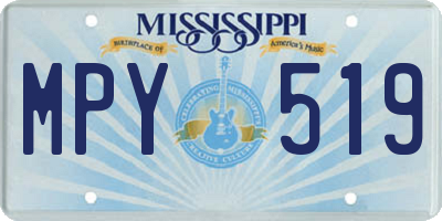 MS license plate MPY519