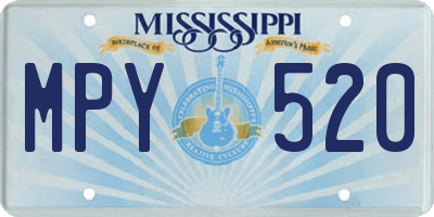 MS license plate MPY520