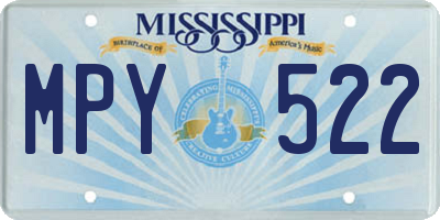 MS license plate MPY522