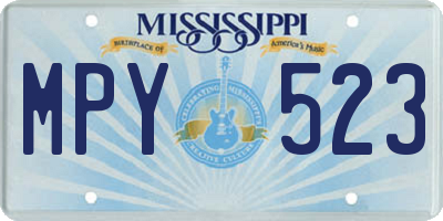 MS license plate MPY523