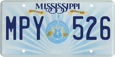 MS license plate MPY526
