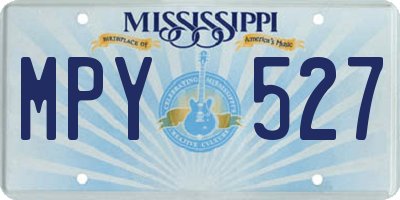 MS license plate MPY527